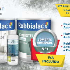 Robbialac Kit Anti-Humidade Branco Acetinado 5m2