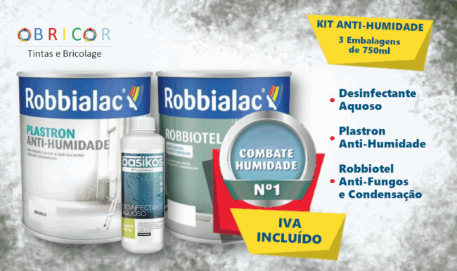 Robbialac Kit Anti-Humidade Branco Acetinado 5m2