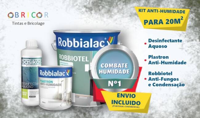 Robbialac Kit Anti-Humidade Branco Mate 20m2