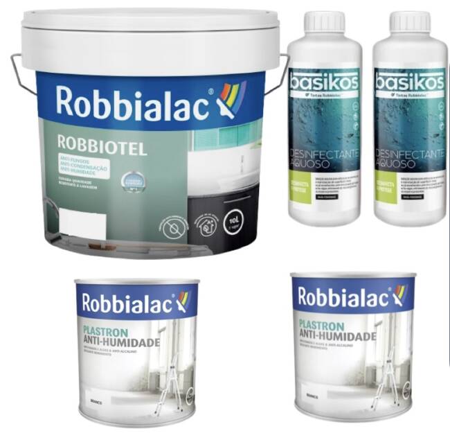 Robbialac Kit Anti-Humidade Branco Acetinado 50m2